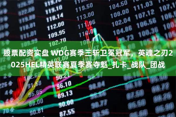 股票配资实盘 WDG赛季三斩卫冕冠军，英魂之刃2025HEL精英联赛夏季赛夺魁_扎卡_战队_团战